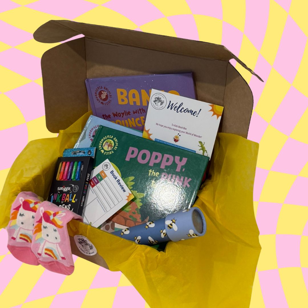 kids book box endangered australian animals box and gift inclusions